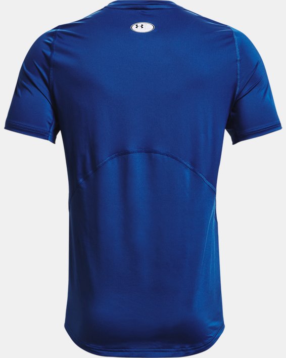 Men's HeatGear® Armour Fitted Short Sleeve, Blue, pdpMainDesktop image number 5